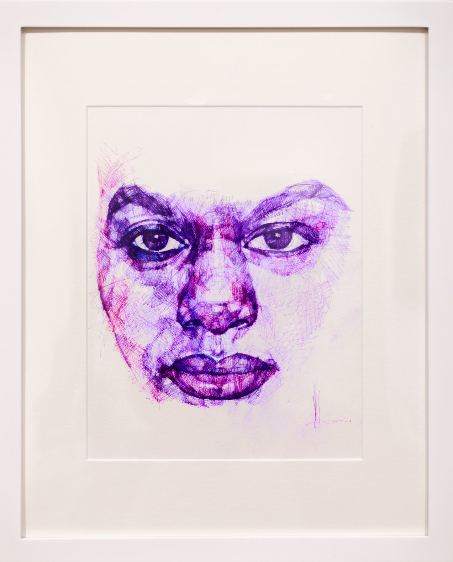 Victoria Loeb, Nina, 2020, pen on watercolor paper