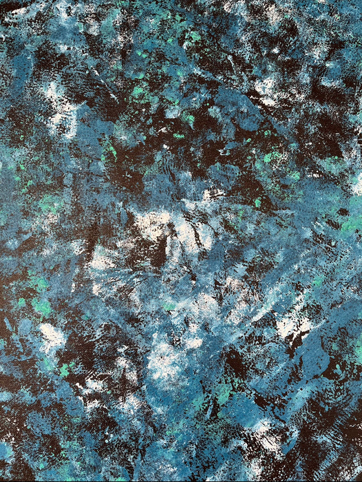 "Please Touch – Blue" by Sarah Kopp, 2015, Acrylic on Canvas, 20" x 16" x 2"