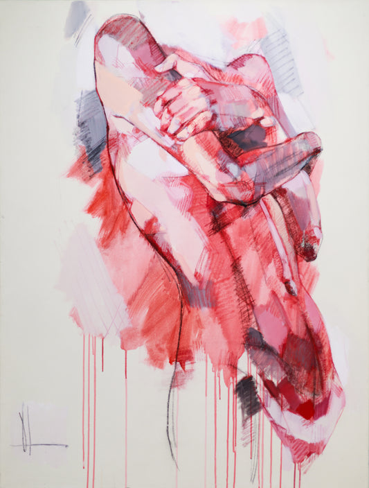 Victoria Loeb, Red Torso, 2013, mixed media on canvas