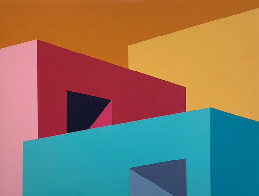 "Afternoon Stillness in Palm Springs" by Craig Rouse, Acrylic on cradle panel, 18" x 24" x 1.5", 2023