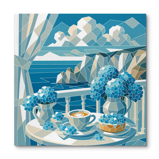 “Harmony of Luxury 1”, 40x40 in, acrylic on canvas, 2025