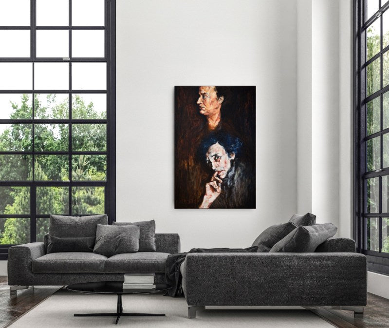 Victoria Loeb, Man And Woman, 2001, oil on canvas