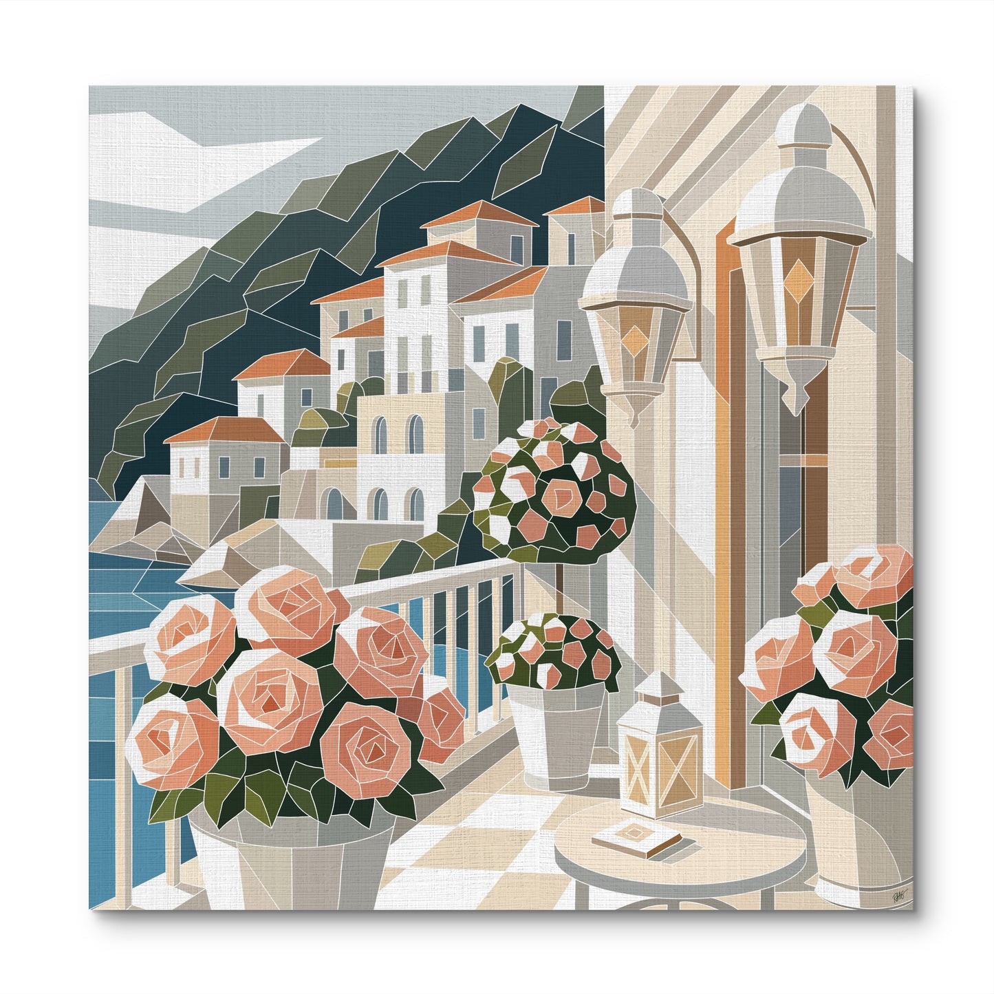 “Harmony of Luxury 3”, 40x40 in, acrylic on canvas, 2025