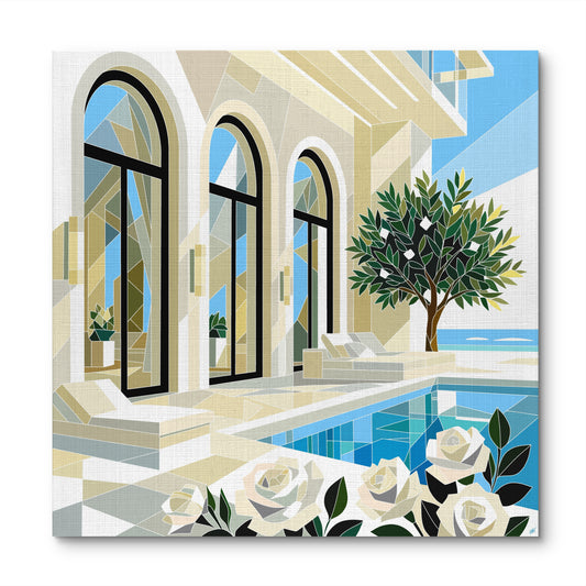 “Harmony of Luxury 6”, 40x40 in, acrylic on canvas, 2025